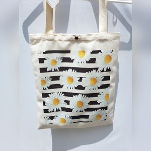 Princess Floral Daisy's Canvas Tote Bag New With Tags